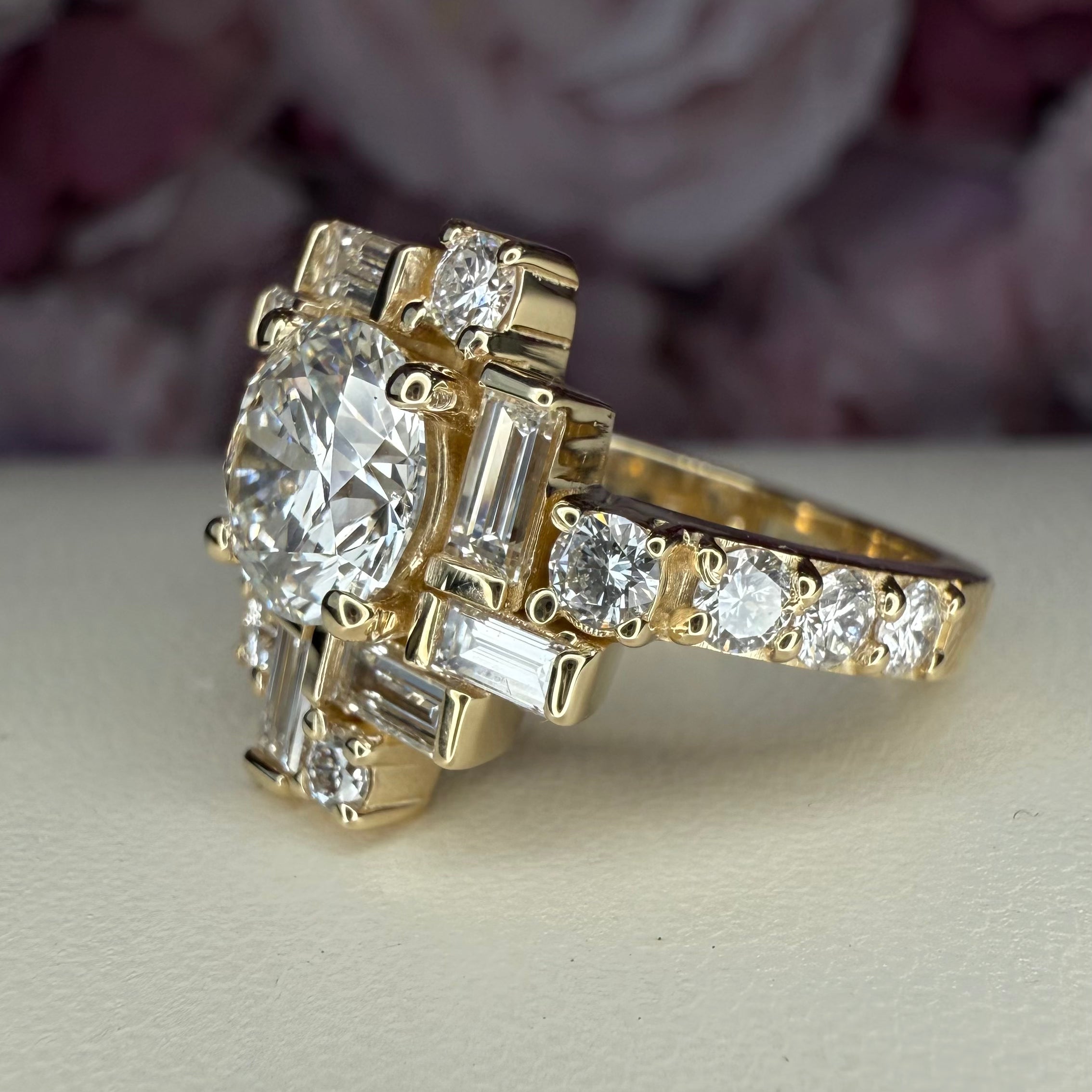 Lab Grown Diamond Ladies Cluster Ring
