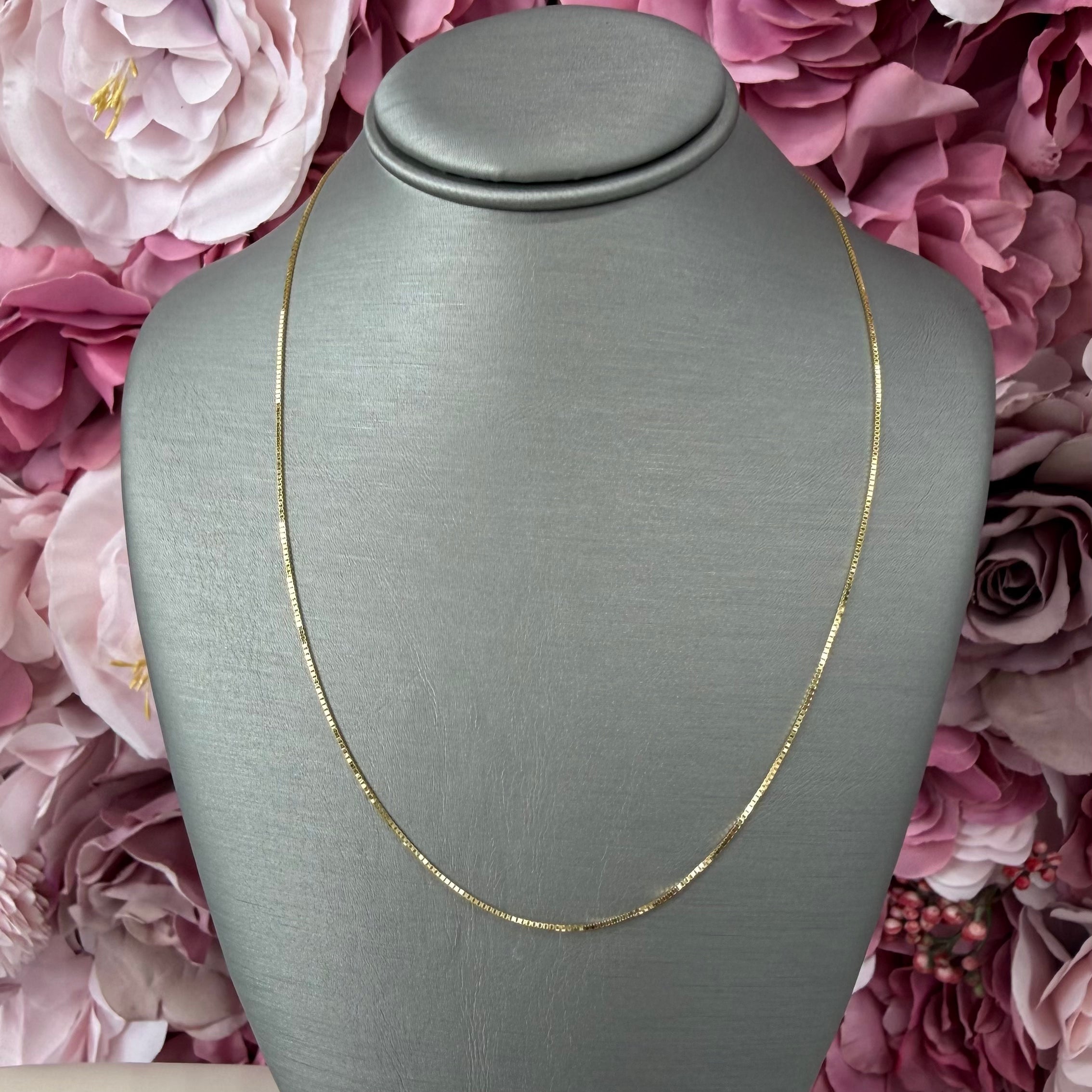 Ladies Box Chain 10K Solid Gold