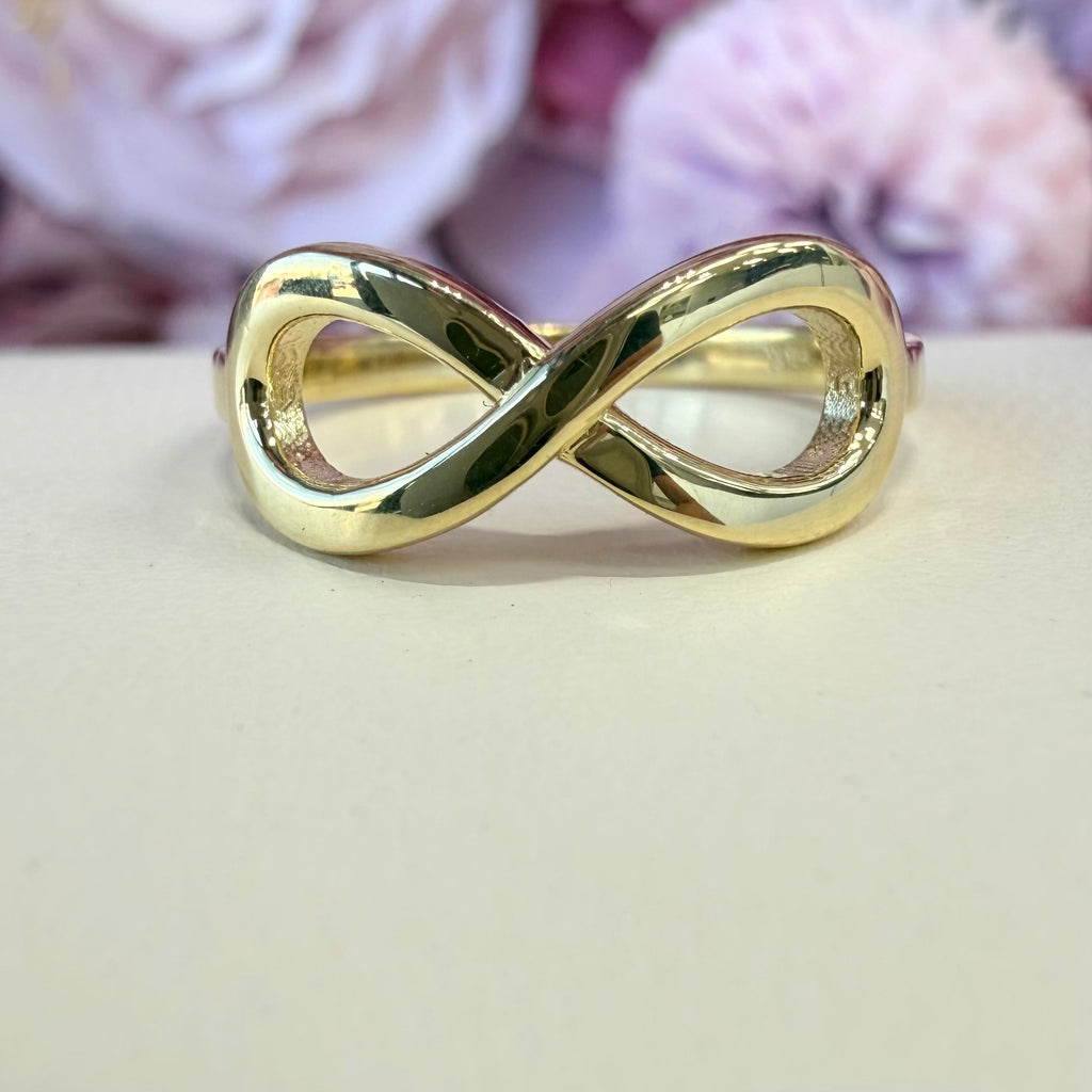 14K Solid Gold Infinity Fashion Ring