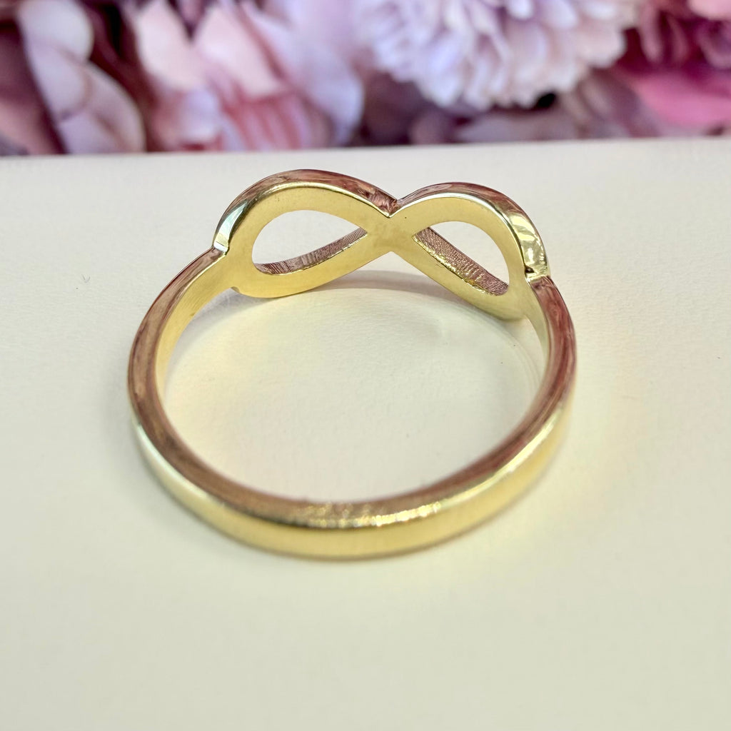14K Solid Gold Infinity Fashion Ring