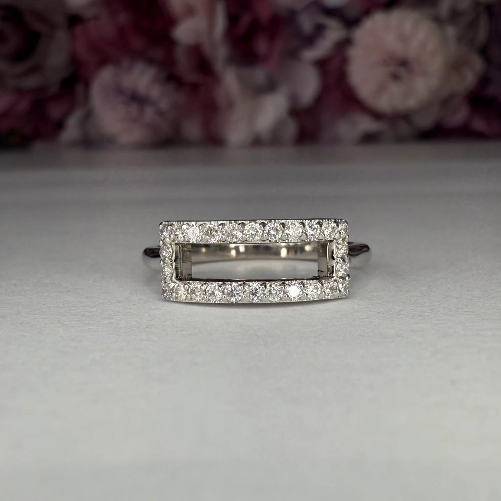 Ladies Fashion Ring 14K Solid Gold Natural Diamonds