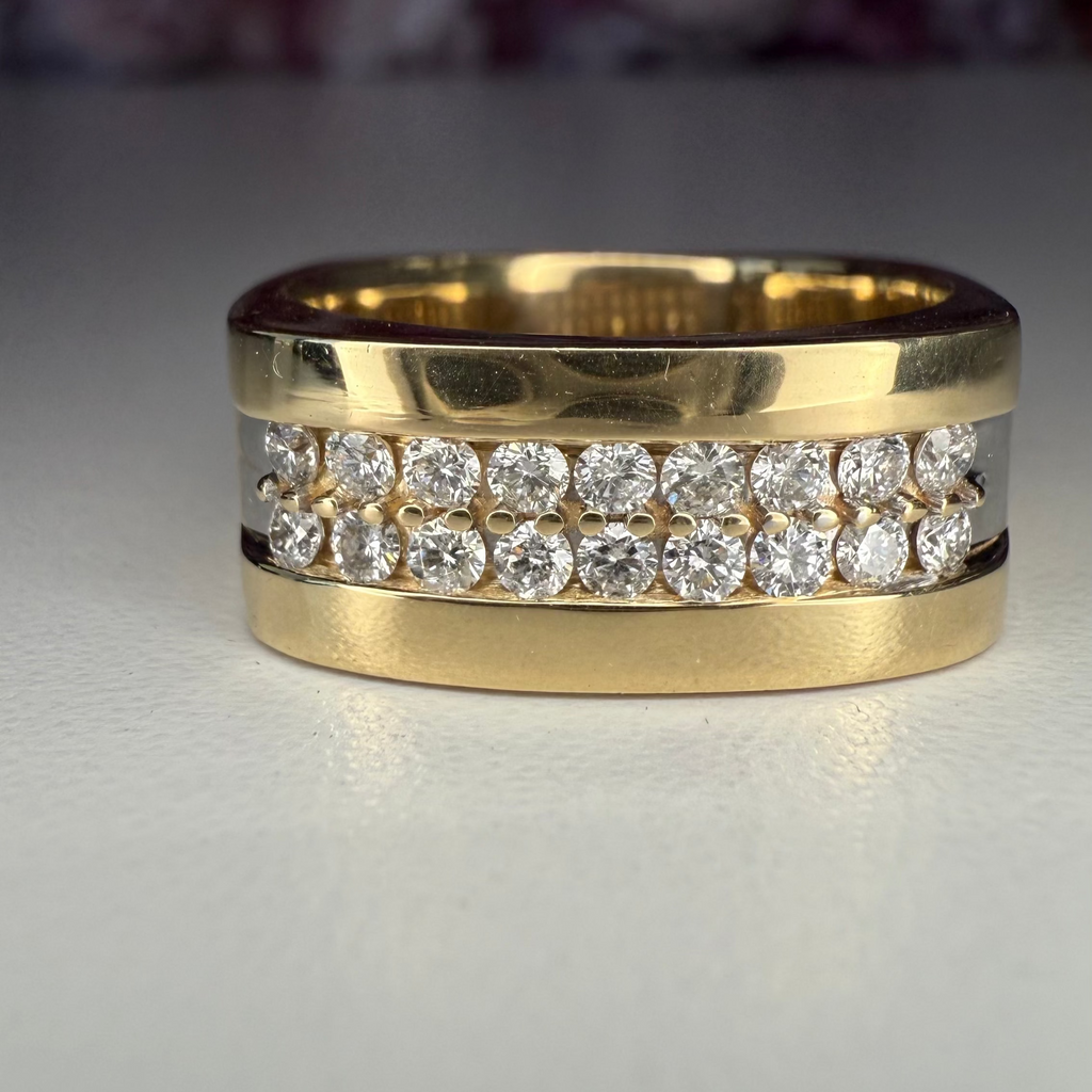 Men's Solid Gold 14K Natural Diamond Ring