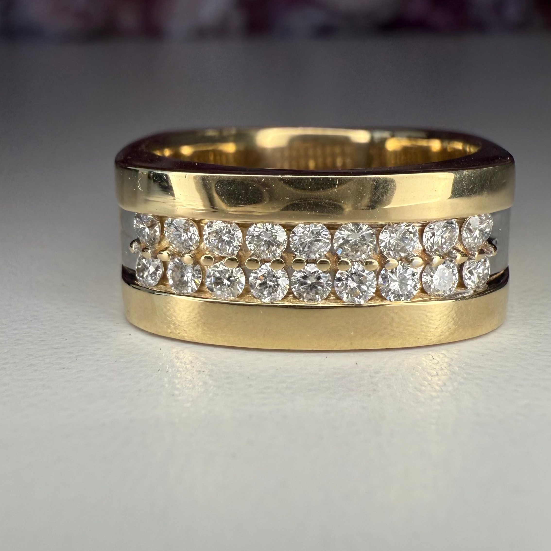 Men's Solid Gold 14K Natural Diamond Ring