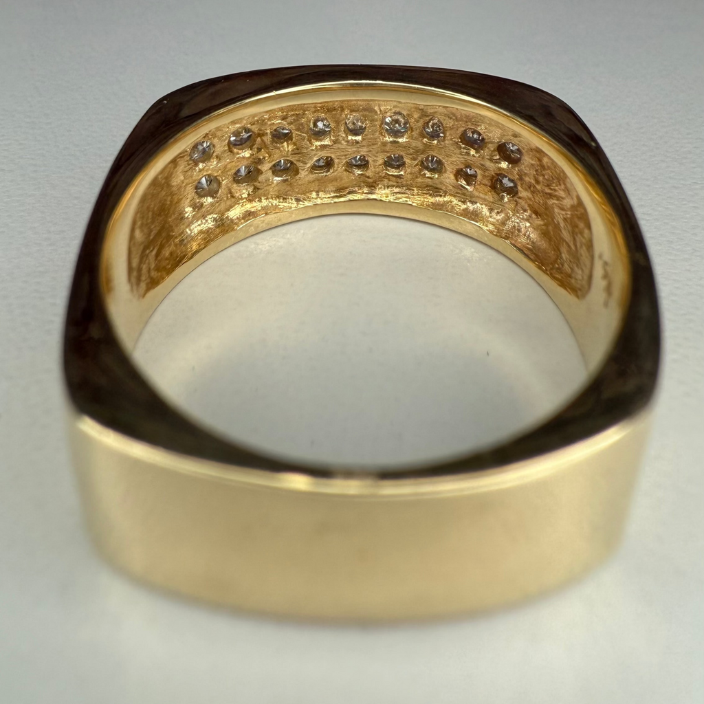 Men's Solid Gold 14K Natural Diamond Ring