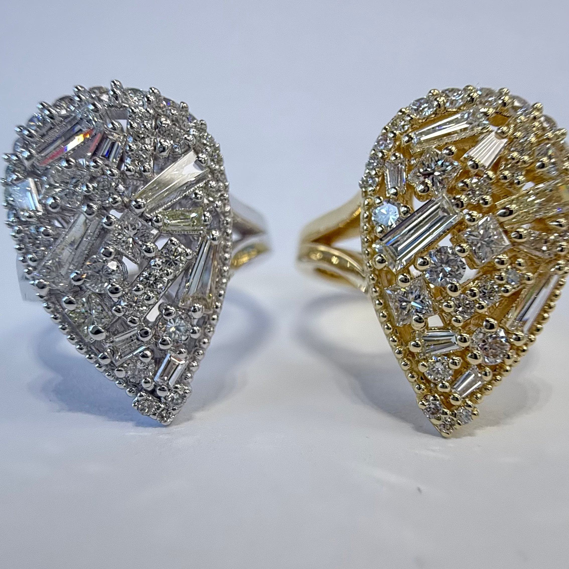 Ladies Natural Diamond Cluster Ring 14K Solid Gold