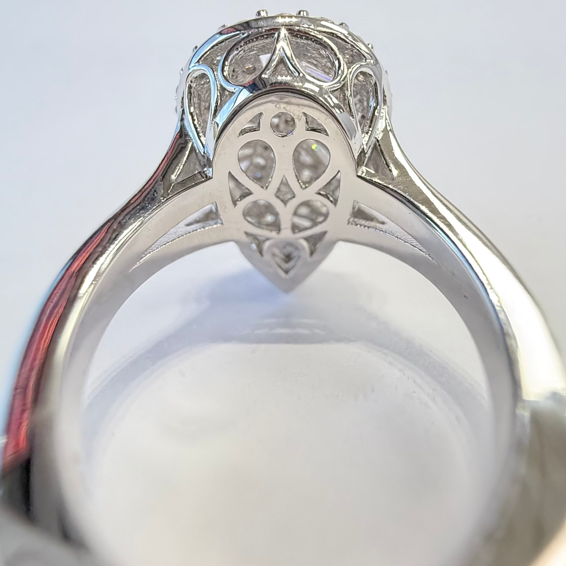 Ladies Natural Diamond Cluster Ring 14K Solid Gold