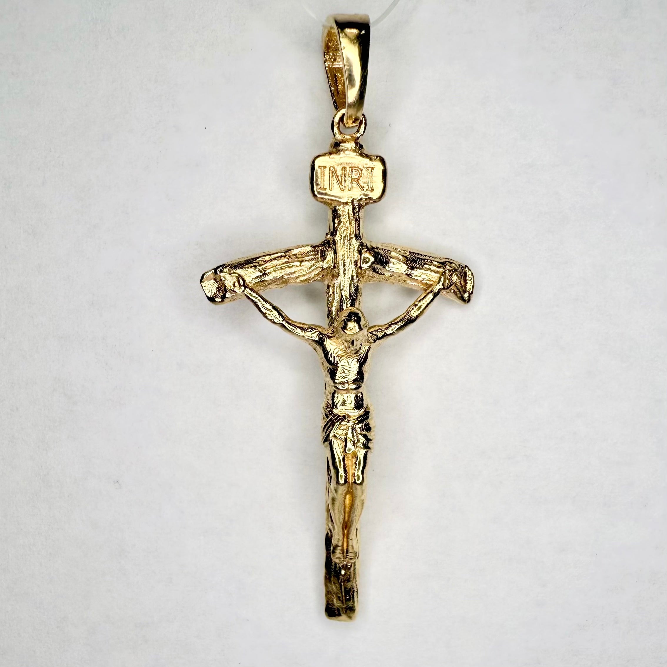 Solid Gold Men's Jesus Pendant 14K Gold