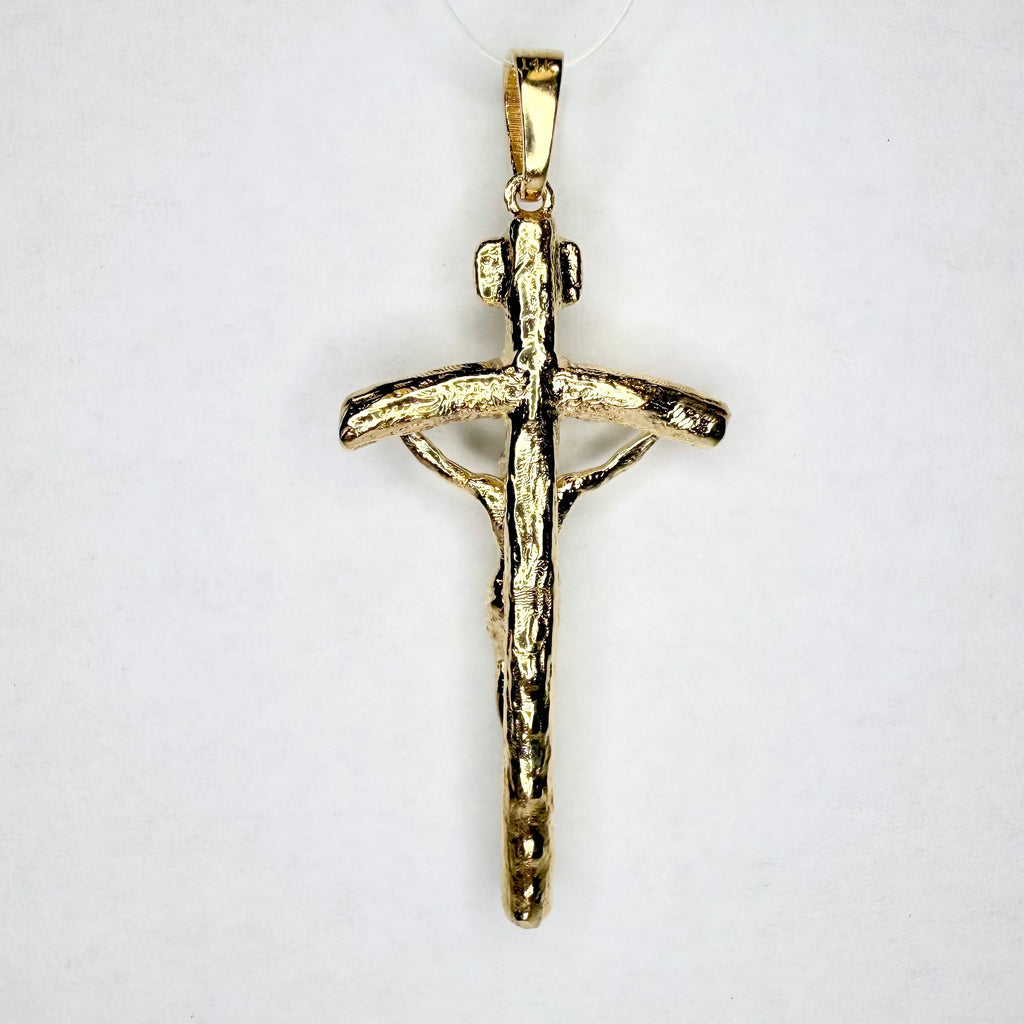 Solid Gold Men's Jesus Pendant 14K Gold