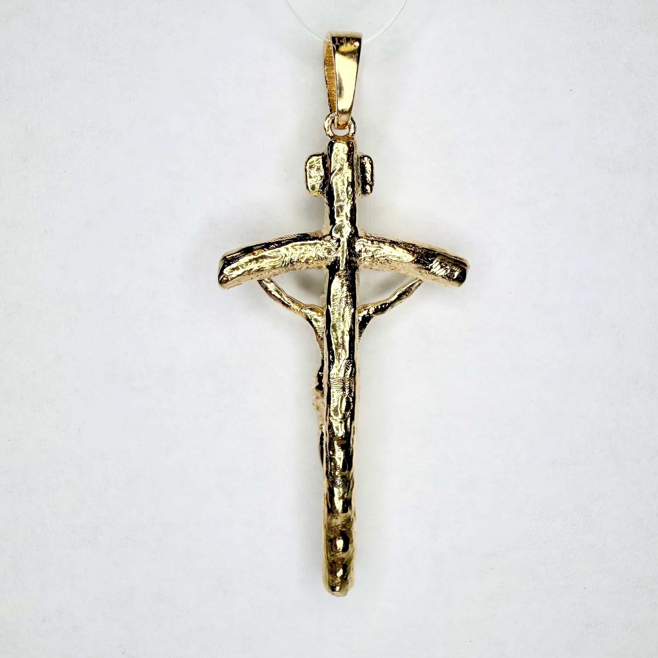 Solid Gold Men's Jesus Pendant 14K Gold