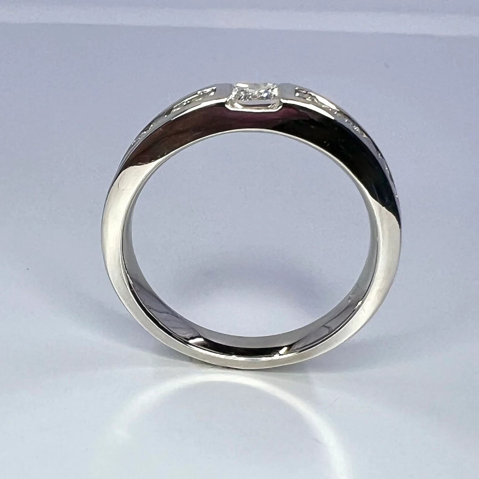 Men's Princess Cut Diamond Ring 0.76 CTW Natural Diamonds