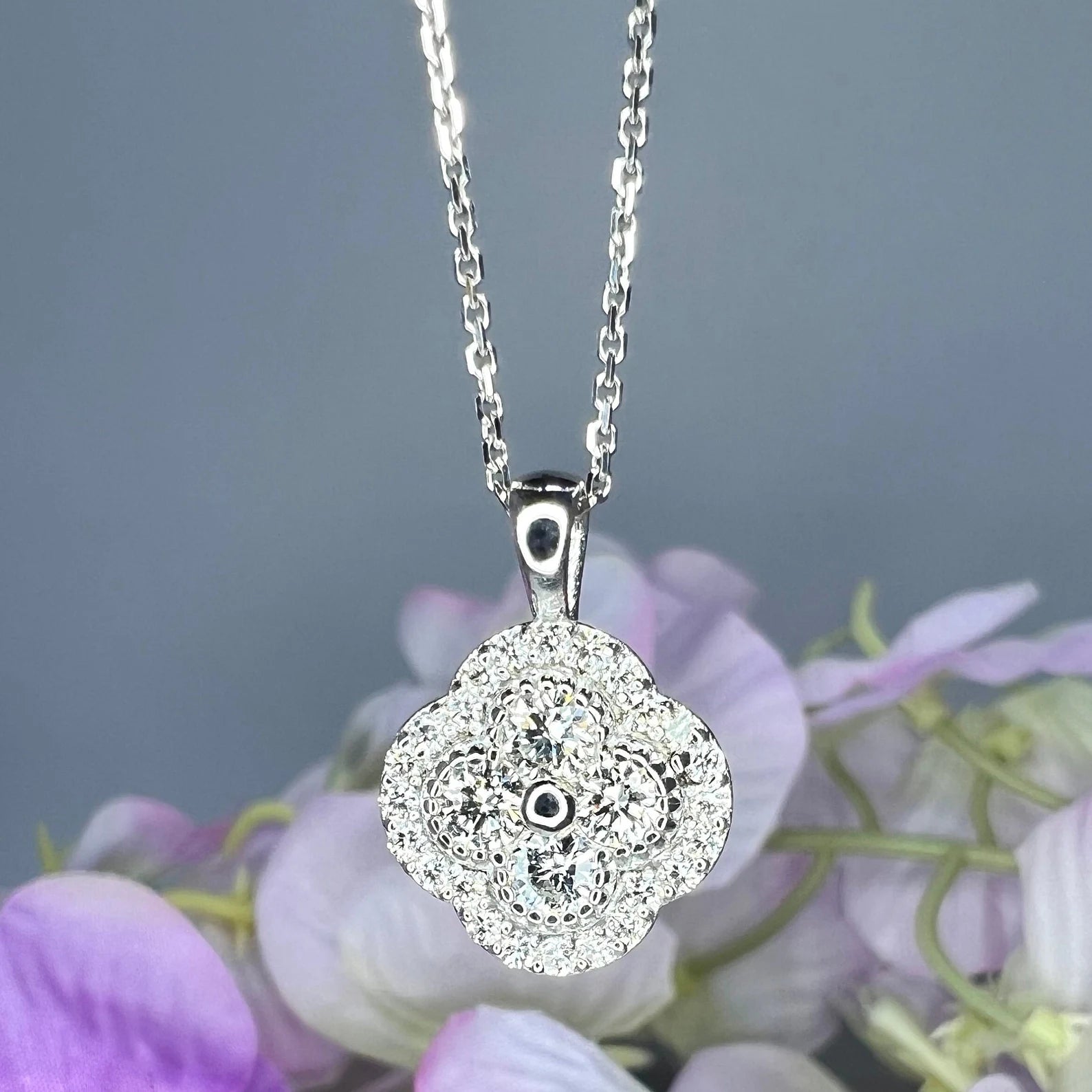 Laddies Lab Grown Diamond Pendant 0.65 CTW 14K Solid Gold