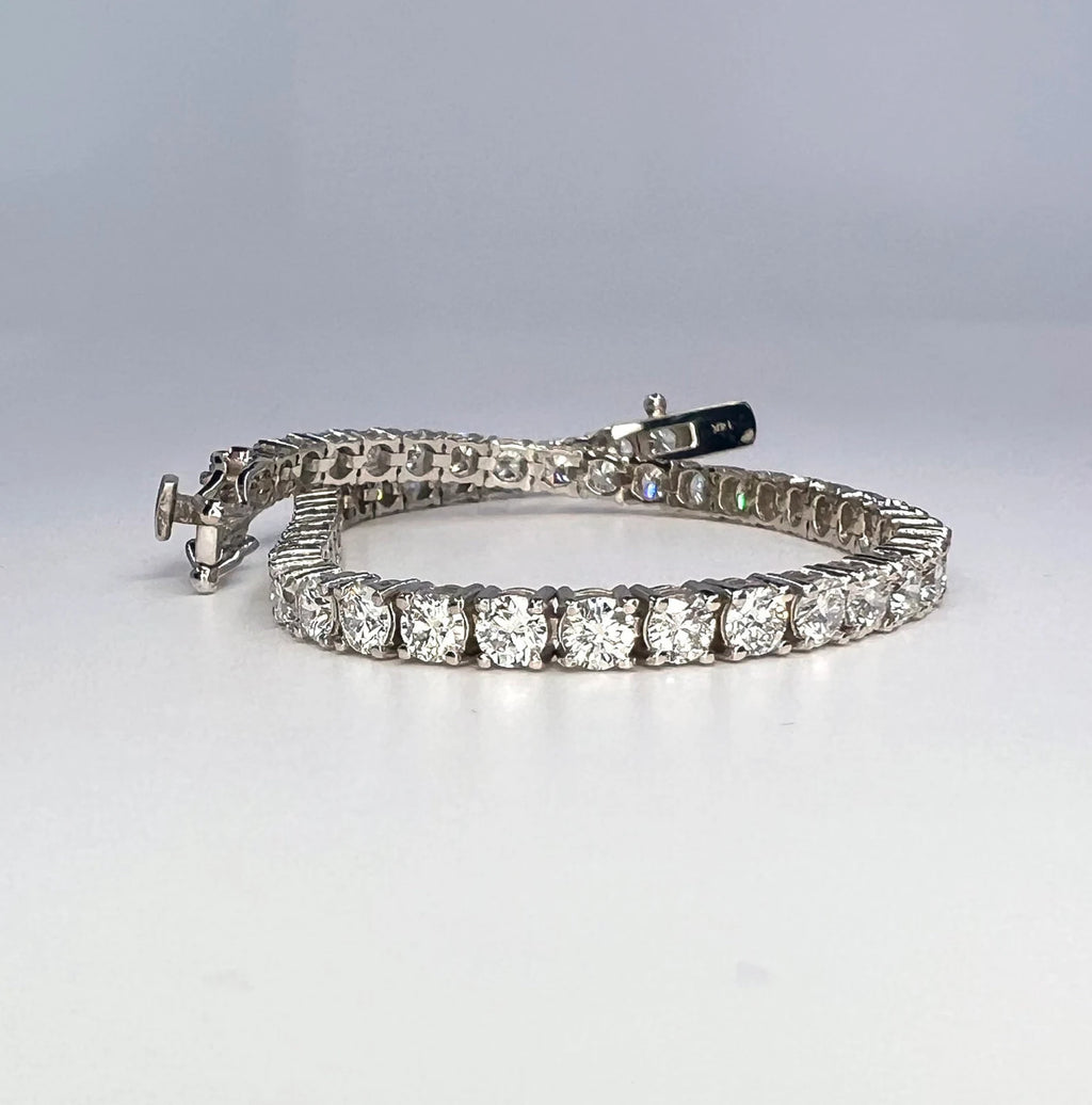 Lab Grown Diamond Tennis Braclet 5.83 CTW 14K Solid Gold