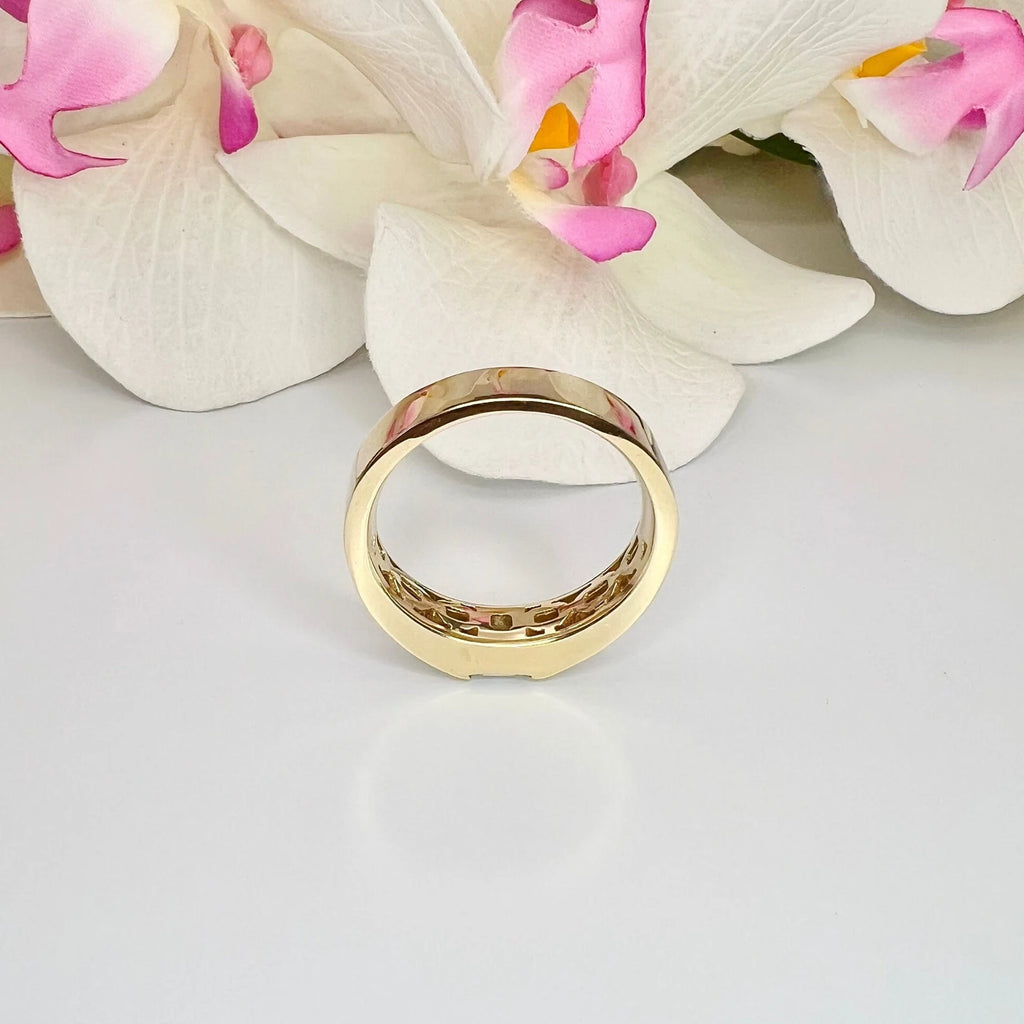 Radiant Cut Men's Lab Grown Diamond Wedding Band 14K Gold