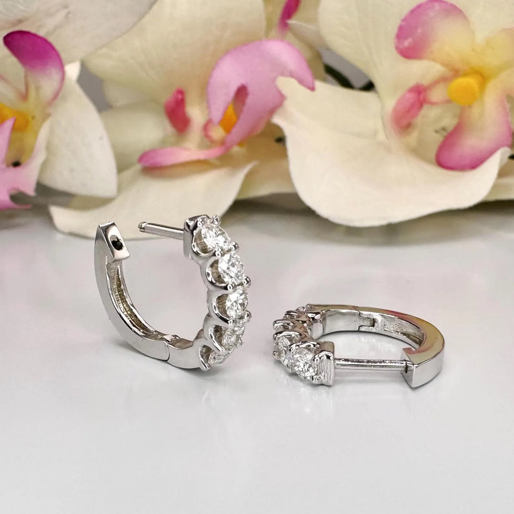 Lab Grown Diamond Hoop Earringsb Huggies