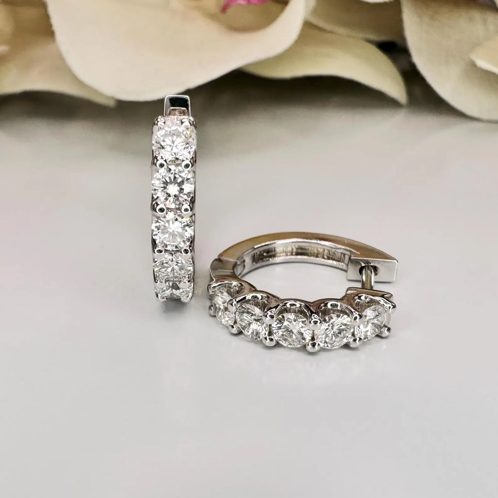 Lab Grown Diamond Hoop Earringsb Huggies