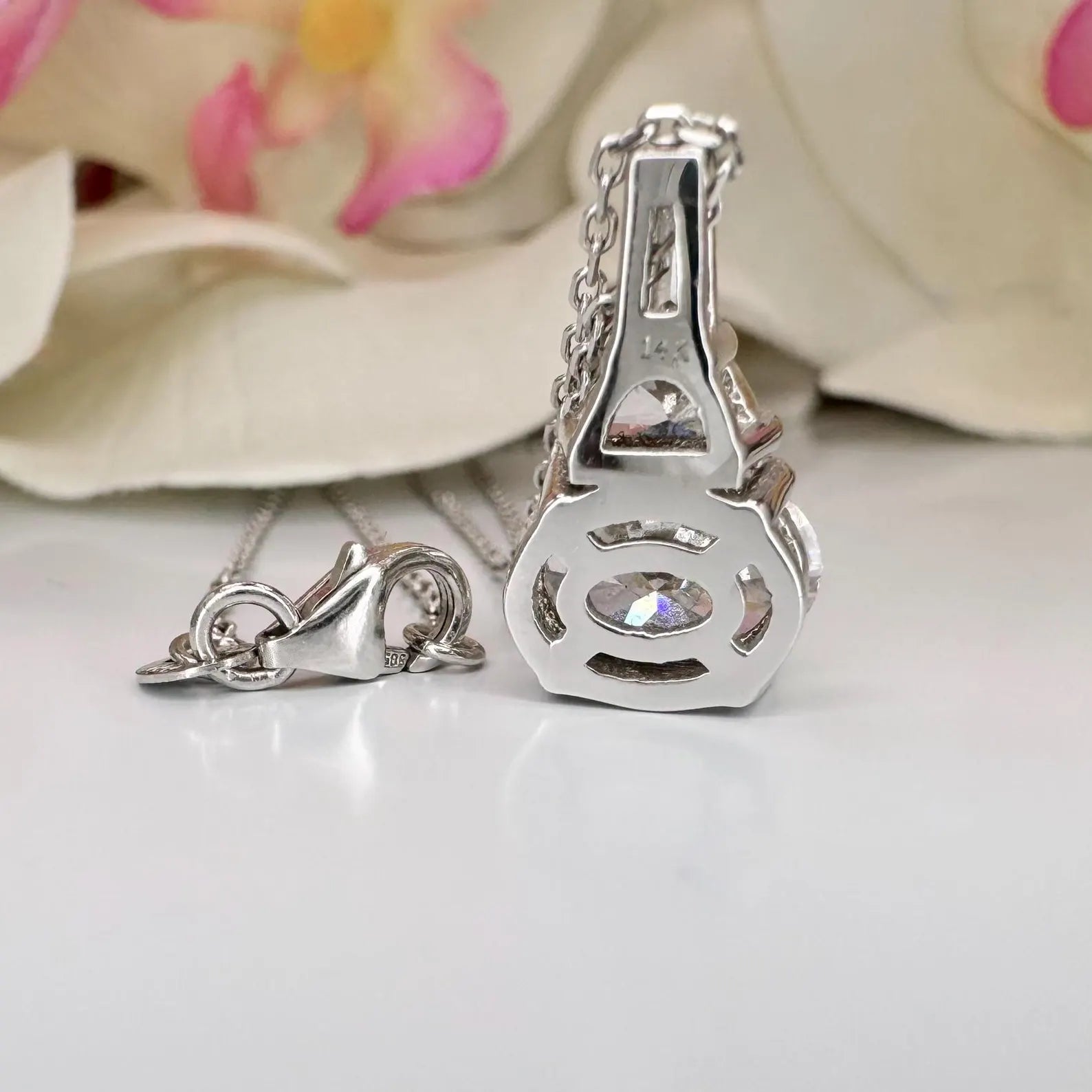 2.00 CTW Lab Grown Diamond East West Oval 14K Solid Gold