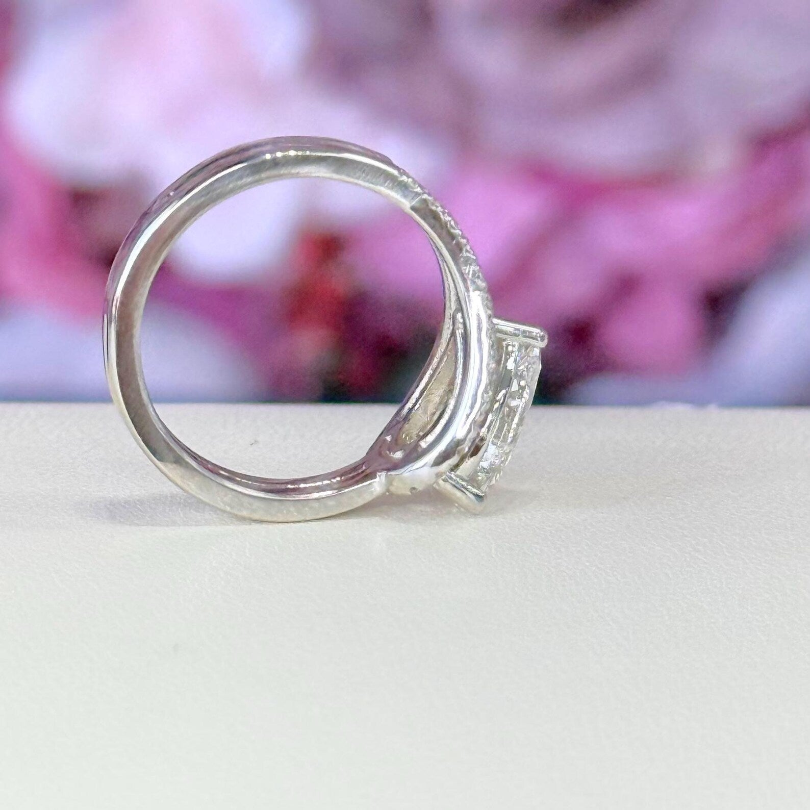 Pear Shape 2.10 CTW Lab Grown Diamaond Ladies Fashion Ring