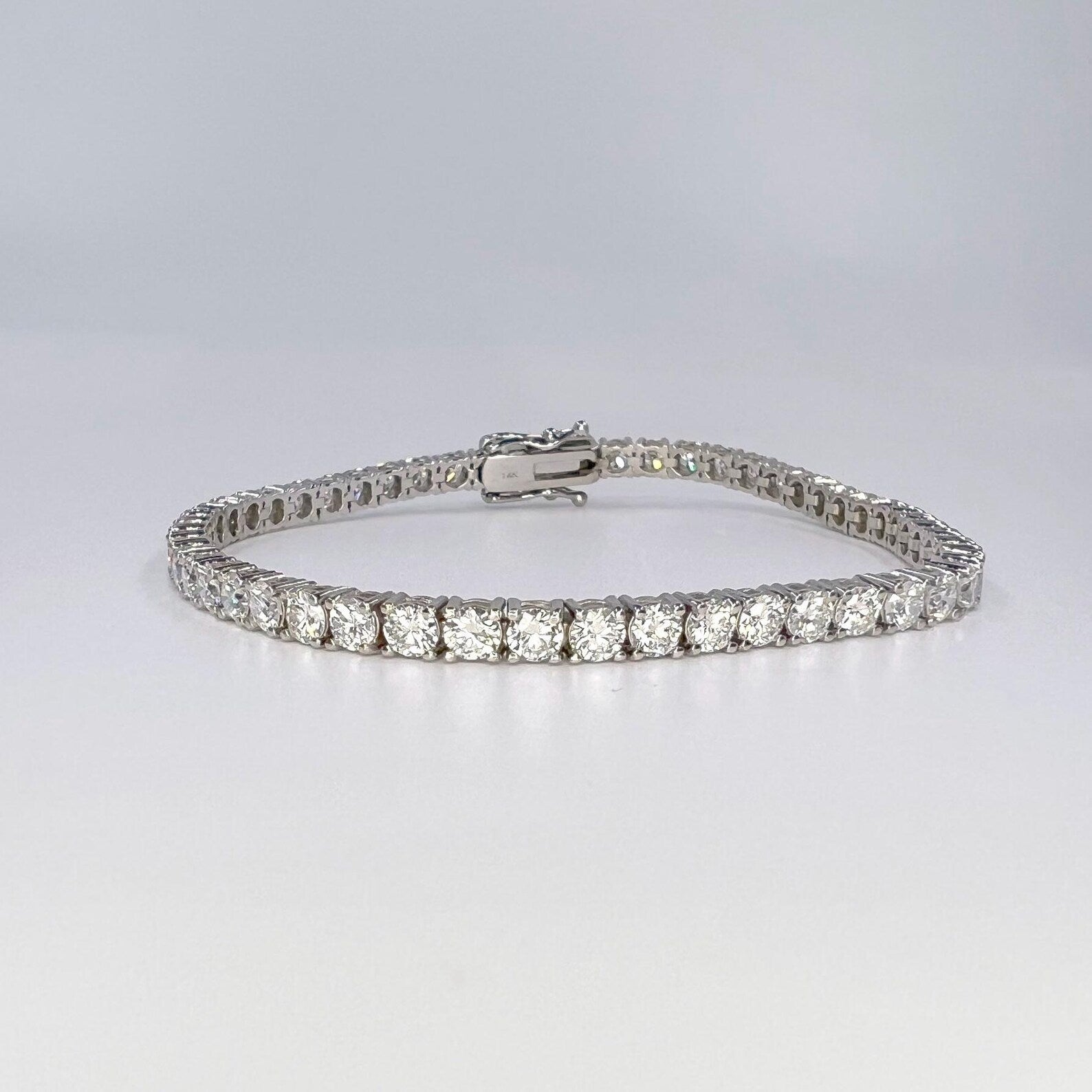 Lab Grown Diamond Tennis Braclet 5.83 CTW 14K Solid Gold