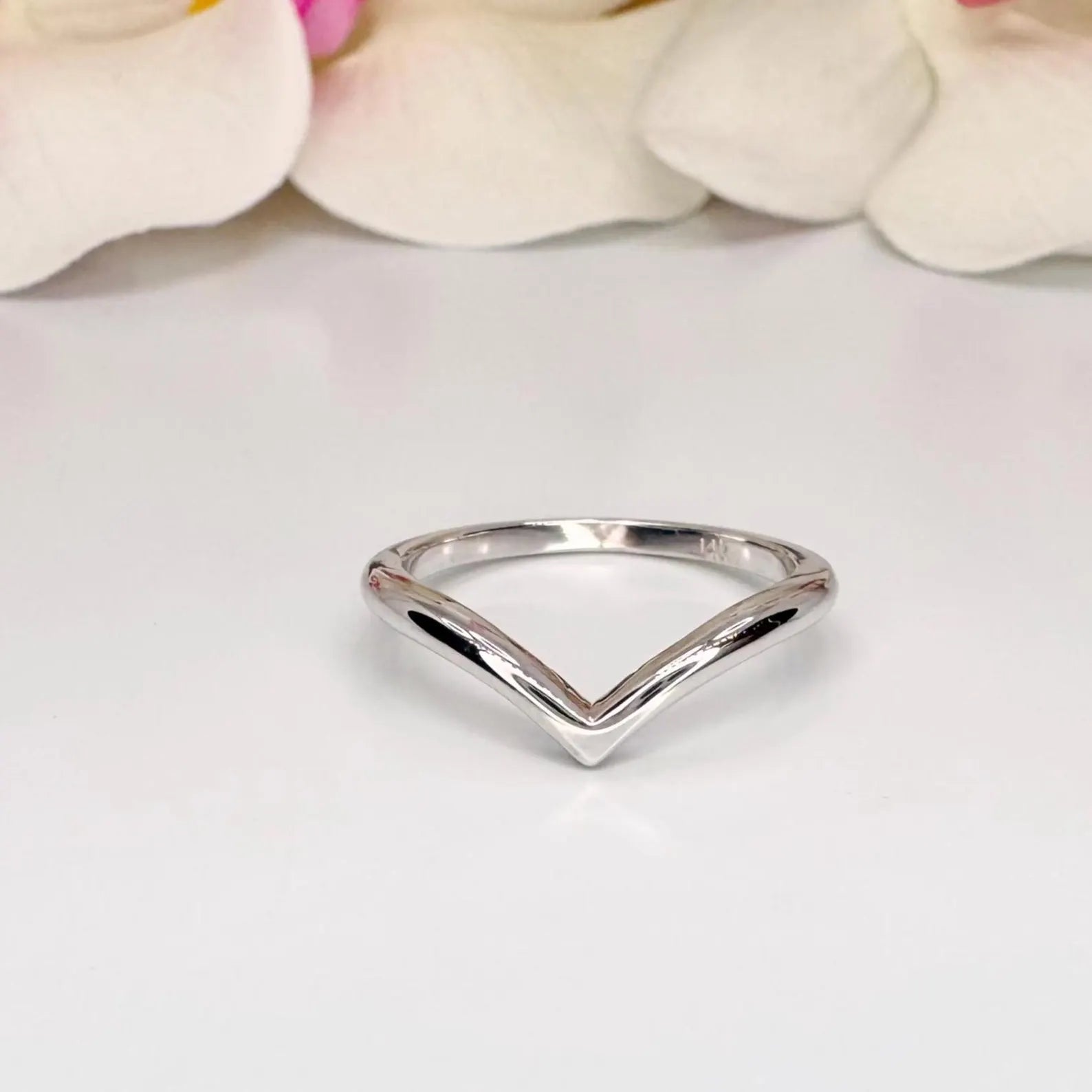 Ladies Curved Matching band 14K Solid Gold