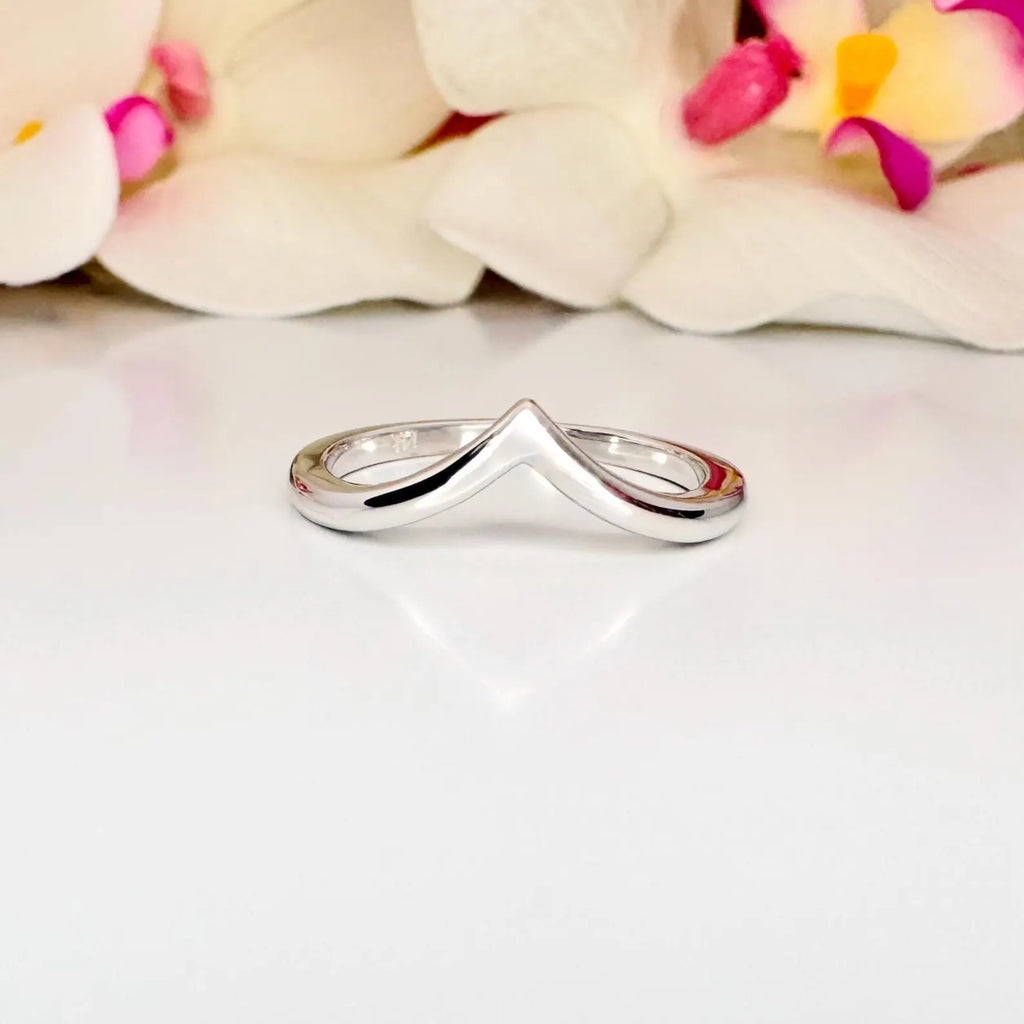 Ladies Curved Matching band 14K Solid Gold