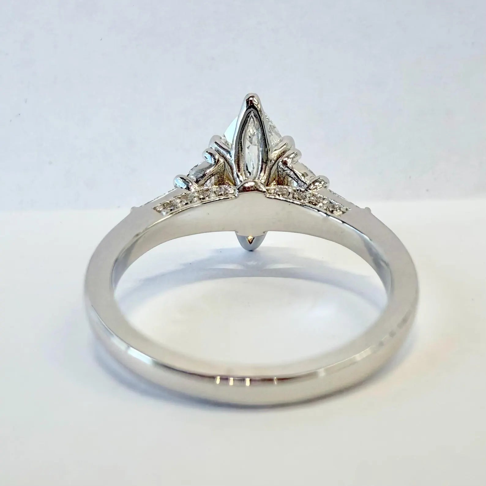 Labgrown Diamond Solid Gold Marquise Engagment ring