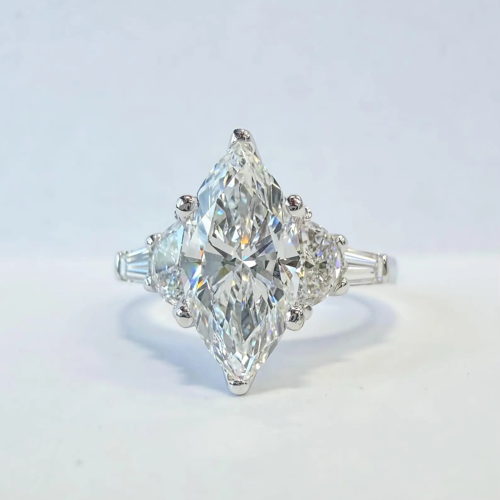 Labgrown Diamond Solid Gold Marquise Engagment ring