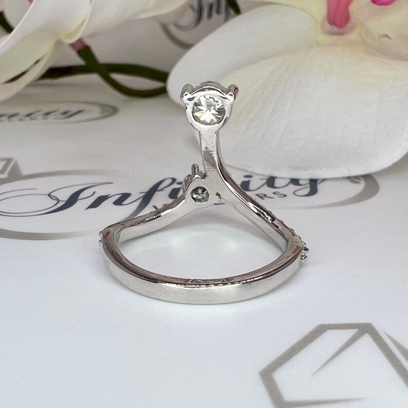 14K Solid Gold Lab Grown Diamond Fashion Ring 1.11 CTW