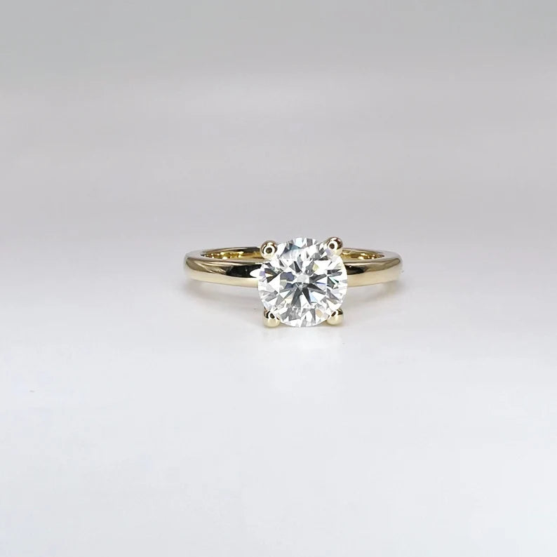 Solitaire Lab Grown Diamond 1.00 CTW, 1.50 CTW, 2.00 CTW 14K Solid Gold