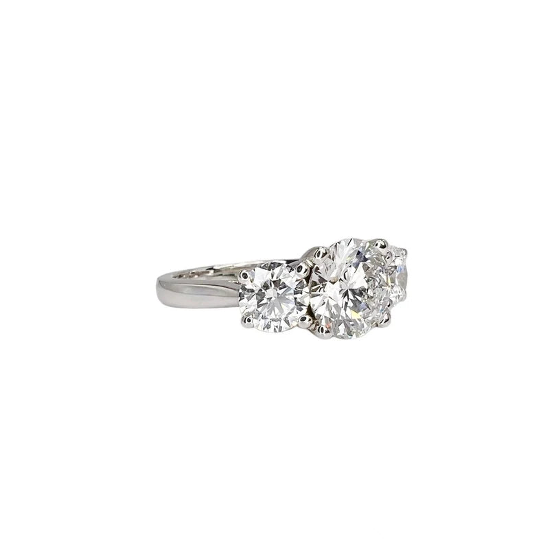 2.50 CTW Lab Grown Diamond 3 Stone IGI Certified 14K Solid Gold