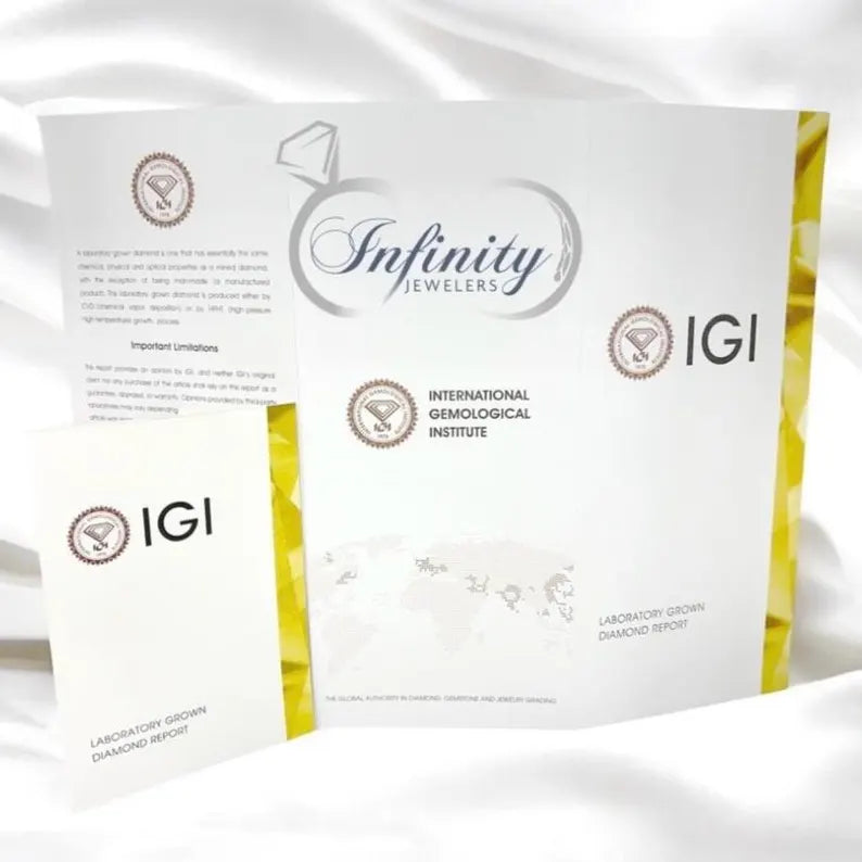 IGI Certified Lab Grown Diamond 14K Solid Gold Engagement RIng